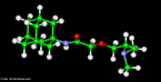 Representao tridimensional da molcula de Tromantadina. Antiviral derivado da amantadina que tem atividade contra o vrus do herpes simples e o do herpes zster. Indicado para infeces da pele e mucosas pelo vrus do herpes simples, principalmente na fase precoce e nas reinfeces. Eczema herptico. Manifestaes drmicas do herpes zoster. Nomenclatura IUPAC:N-1-adamantil-N-[2-(dimethylamino)ethoxy]acetamida Frmula Molecular: C16H28N2O2. Massa Molar: 280,406 g/mol. <br/><br/> Palavras-chave: Molculas. Tromantadina. Substncias qumicas. Medicamentos. Drogas.