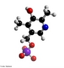 A piridoxina (tambm conhecida como vitamina B6) favorece a respirao das clulas e ajuda no metabolismo das protenas. Molcula em 3D. <br/><br/> Palavras-chave: Vitamina B6. Piridoxina. Metabolismo das protenas.