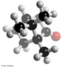 Representao da molcula da substncia qumica em 3D conhecida como cnfora (C10H16O), uma substncia branca, cristalina, com um forte odor caracterstico. <br/><br/> Palavras-chave: Cnfora. Substncia qumica. Molcula.
