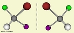 Representao de duas molculas de CHFCl estereoismeros, isomeria espacial ou estereoisomerismo os ismeros espaciais possuem a mesma frmula molecular e tambm a mesma frmula estrutural plana, diferenciando apenas nas frmulas estruturais espaciais. <br/><br/> Palavras-chave: Estereoismeros. Molculas.