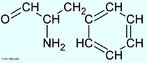 A fenilalanina contm um radical fenila ligado  um grupamento metileno.  um aminocido essencial, sendo tambm um dos aminocidos aromticos que exibem propriedades de absoro de radiao ultravioleta, com um grande coeficiente de extino. Esta caracterstica  geralmente empregada como uma ferramenta analtica e serve para qualificar a quantidade de protena em uma amostra. A fenilalanina possui papel-chave na biossntese de outros aminocidos e de alguns neurotransmissores.  tambm o aminocido aromtico mais comum em protenas e enzimas; representa cerca de 4% dos aminocidos das protenas do nosso organismo. Po, ovos, vsceras, midos so ricos em fenilalanina.  Nome IUPAC: cido 2-amino-3-fenil-propanoico. Abreviatura (Phe). <br/><br/> Palavras-chave: Fenilalanina. Aminocidos. Qumica orgnica. Bioqumica.