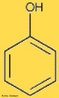 Representao de uma molcula de fenol que  o nome usual do fenol mais simples, que consiste em uma hidroxila ligada ao anel benznico. Outros nomes para a mesma substncia incluem: benzenol; cido carblico; cido fnico (ou cido fnico, no Brasil); cido fenlico; hidroxibenzeno; monohidroxibenzeno. Sua frmula molecular  C6H5OH. <br/><br/> Palavras-chave: Fenol. Hidroxibenzeno. Funo orgnica.