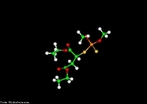 Representao tridimensional da molcula de Malation.  um organofostato usado como inseticida inibidor da acetilcolinesterase usado na medicina no tratamento da pediculose (causada por piolhos) e na agricultura no controle de pulges. Em estado puro, o malation  um lquido amarelado. Na sua forma tcnica  um lquido marrom-escuro, com cheiro de alho, sendo muito pouco solvel em gua. Nomenclatura IUPAC: 2-(dimethoxyphosphinothioylthio) butanedioic acid diethyl ester. Frmula molecular: C10H19O6PS2. Massa molar: 330,358 g/mol. <br/><br/> Palavras-chave: Malation. Organofosfatos. Qumica orgnica. Pesticidas.
